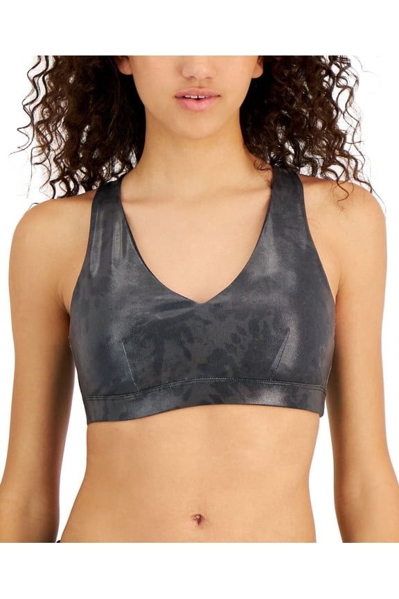 Ideology Womens Activewear Spiral Strappy Back Low Impact Sports Bra;Small