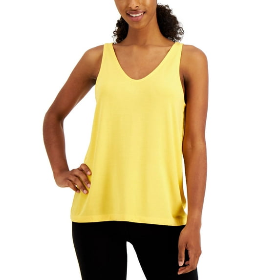 Ideology Womens Activewear V-Neck Tank Top;X-Small