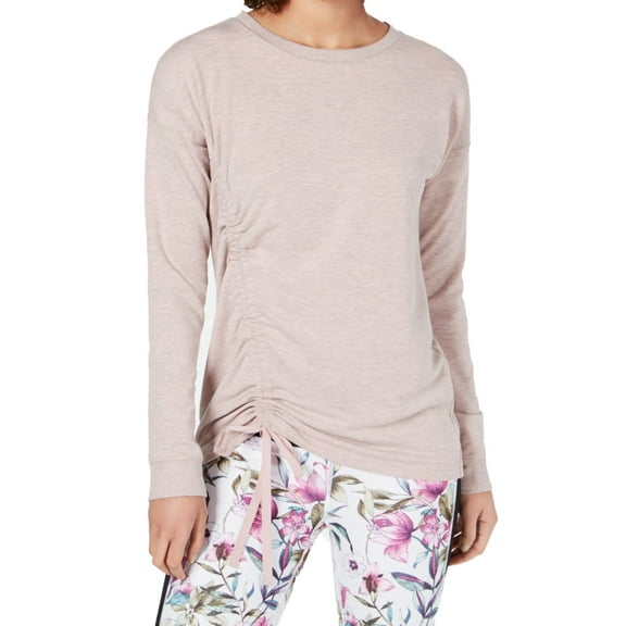 Ideology Womens Asymmetrical Ruched Top;XL