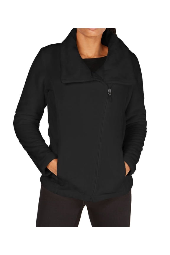 Womens Asymmetrical Zip Fleece Jacket