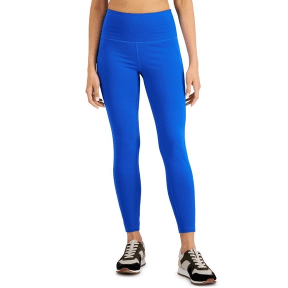 Ideology Womens Bright Blue High-Waist RapiDry Yoga 7/8 Leggings Size XS $39
