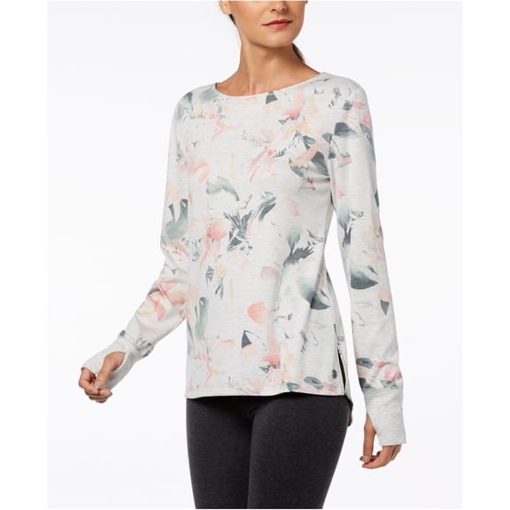 Ideology Womens Criss-Cross Back Basic T-Shirt, Grey, Medium