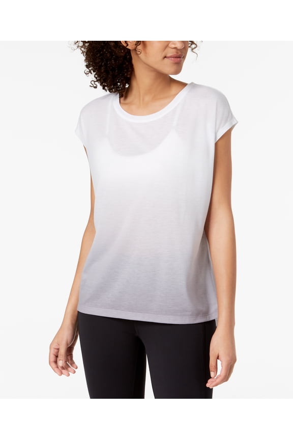 Womens Dip-Dyed T-Shirt,Smooth Grey,S