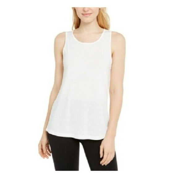 Ideology Womens Fitness Workout Tank Top White L