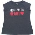 thumbnail image 1 of Ideology Womens Graphic Fight With Heart Tee, 1 of 1
