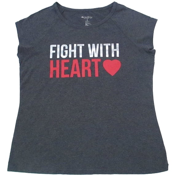 Ideology Womens Graphic Fight With Heart Tee