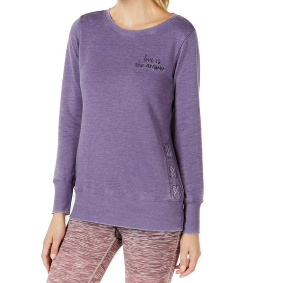 Ideology Womens Graphic Side Tie Top