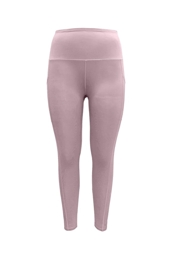 Womens High-Waist Side-Pocket 7/8 Leggings