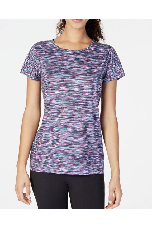 Ideology Womens Keyhole Back Space Dye Shirts & Tops
