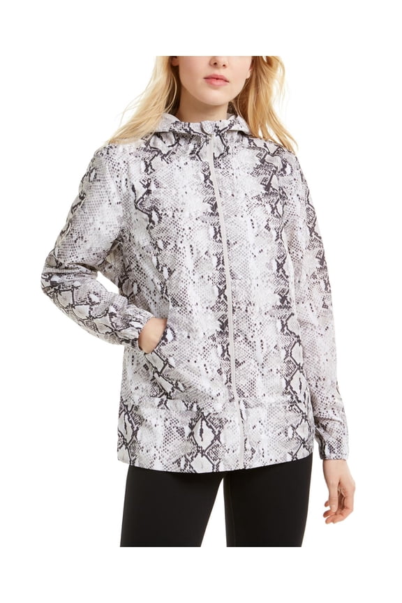 Womens Lightweight Snake Print Anorak Jacket