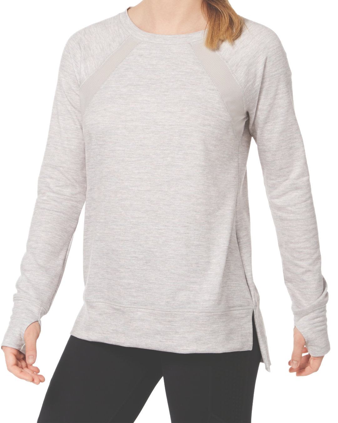 Mesh Inset Tops Ideology Womens Mesh Inset Step Hem Top - Walmart.com