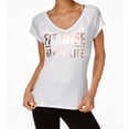 thumbnail image 1 of Ideology Womens Metallic Graphic Bride T-Shirt, 1 of 2