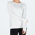 thumbnail image 1 of Ideology Womens Metallic Lattice Back Top,White Heather,Small, 1 of 2