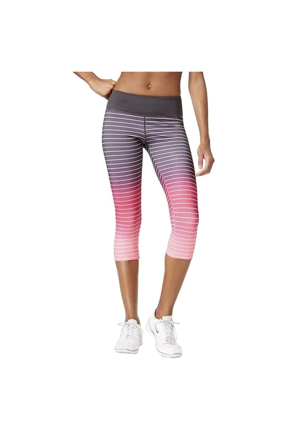 Womens Performance Dip Dyed Striped Cropped Leggings