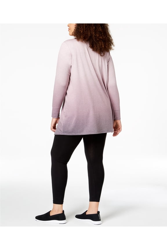 Womens Plus Size Dip-Dyed Wrap,Antique Rose,2X