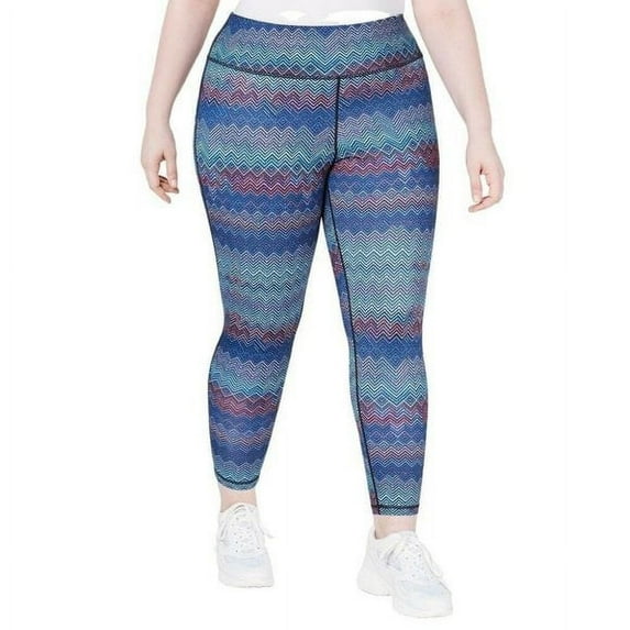 Ideology Womens Plus Size Printed Pull On Leggings;1X