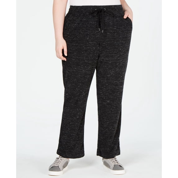 Ideology Womens Plus Size Space Dyed Wide Leg Pants