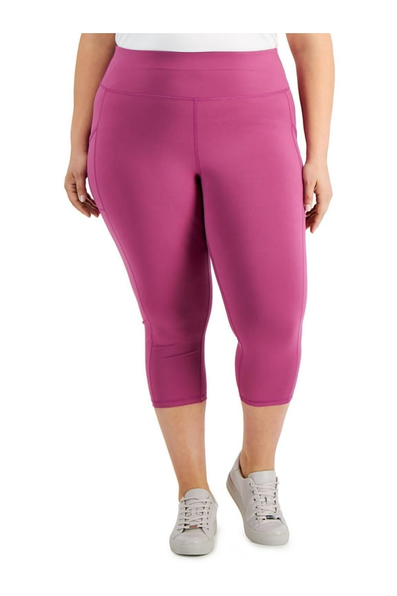Womens Plus Stretch High Rise Leggings