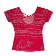 thumbnail image 1 of Ideology Womens Printed Crisscross Back Tee,Flashmode Tie Dye,Medium, 1 of 3