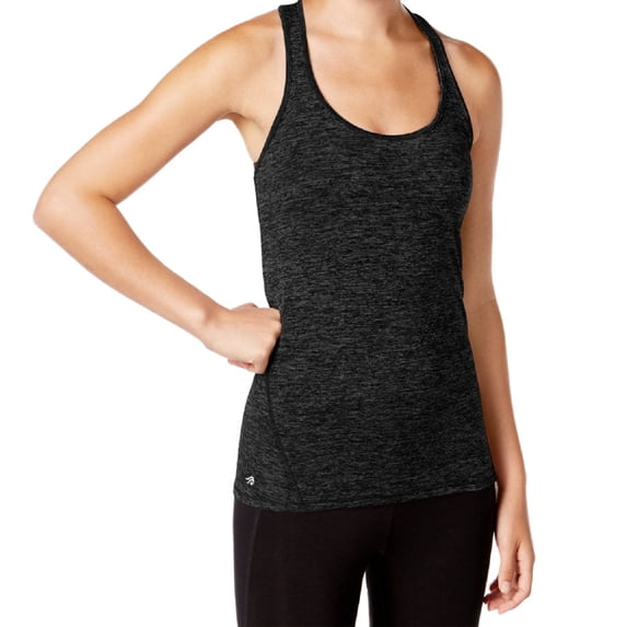 Ideology Womens Racerback Heather Scoop Neck Active Wear Tank Top
