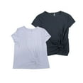 thumbnail image 1 of Ideology Women's T-Shirt Short Sleeve Crew Neck Side Tie Casual Solid Top New, 1 of 3