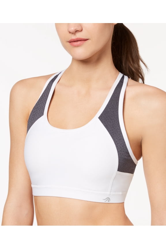 Womens Strappy Back Medium Impact Sports Bra Size XL