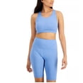 thumbnail image 1 of Ideology Womens Sweat Set Low Impact Sports Bra, Blue, XX-Large, 1 of 3