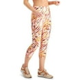 thumbnail image 1 of Ideology Womens Swirl Peach Berry High-Rise Printed Cropped Leggings Size M $39, 1 of 5