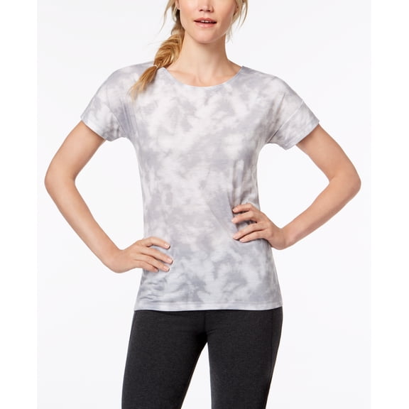 Ideology Womens Tie Dyed Cutout Back T-Shirt