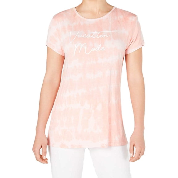 Ideology Womens Tie Dyed Vacation Mode Split Back T-Shirt