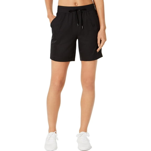 Ideology Womens Tie Waist Fitness Shorts