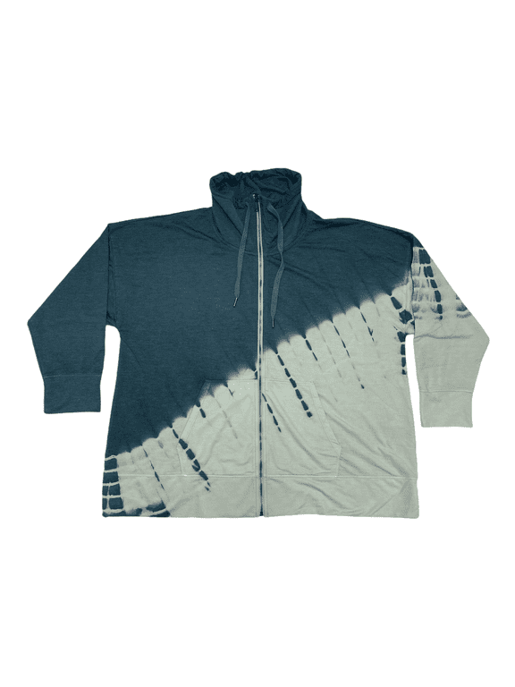 Womens Washed Funnelnk Fz Jacket Size 3X