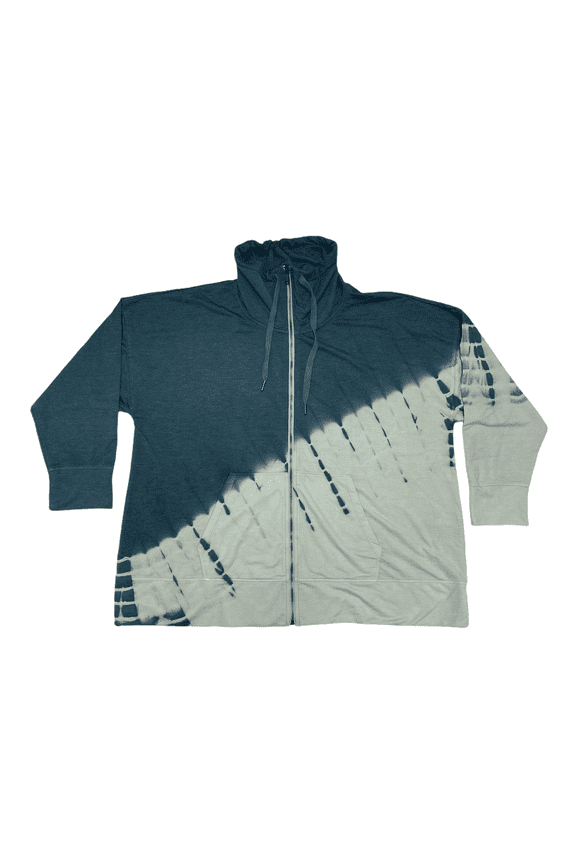 Womens Washed Funnelnk Fz Jacket Size 3X