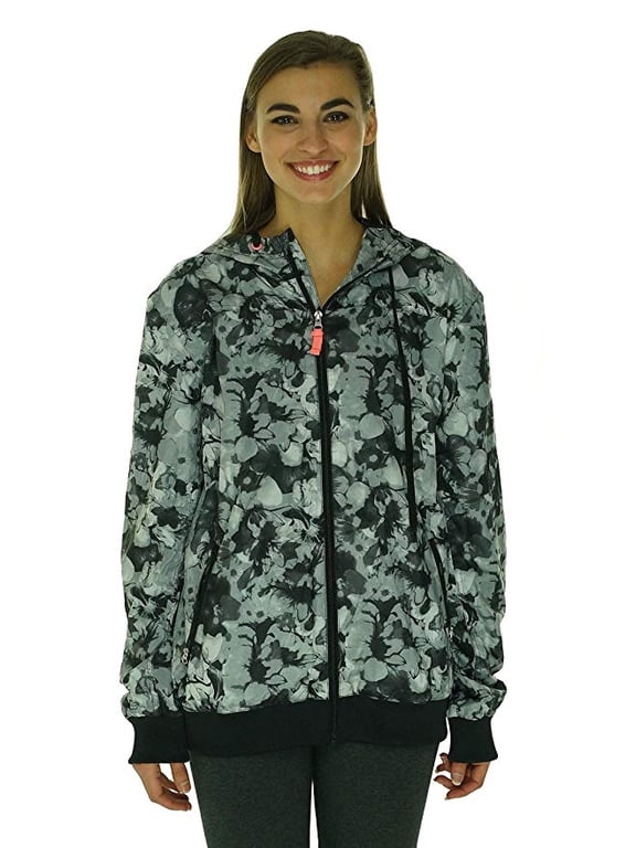 Womens Zip Front Active Jacket,Power Blossom,Medium