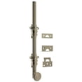 thumbnail image 1 of Idh by St. Simons 11200-015 Solid Brass Ornamental Bolt with Round knob, Satin Nickel - 8 in., 1 of 1