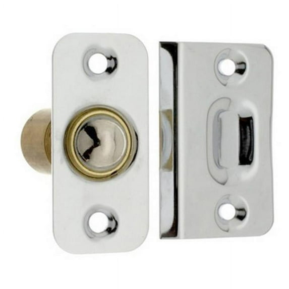 Idh by St. Simons 12012-026 Solid Brass Wide Round Roller Ball Catch, Polished Chrome