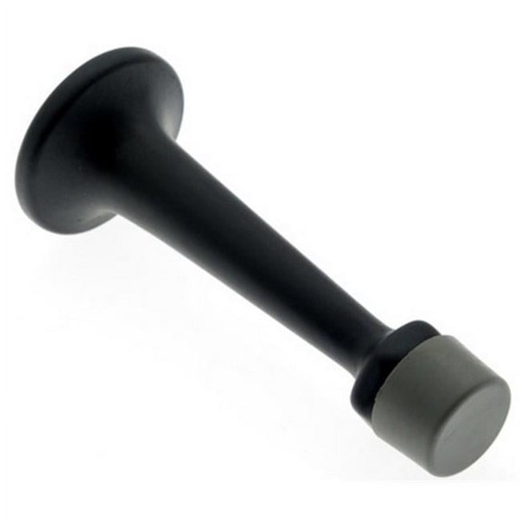Idh by St. Simons 13010-019 Solid Brass Arrow Base Door Stop, Matte Black - 3 in.