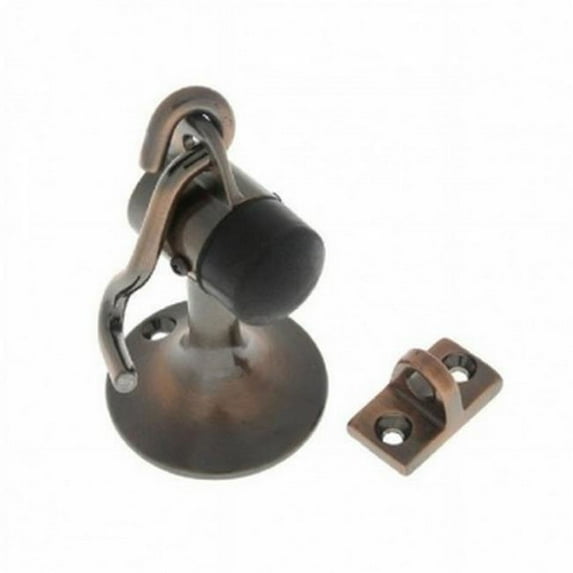 Idh by St. Simons 13020-008 Solid Brass Canon Hook Door Stop & Holder, Bright Copper