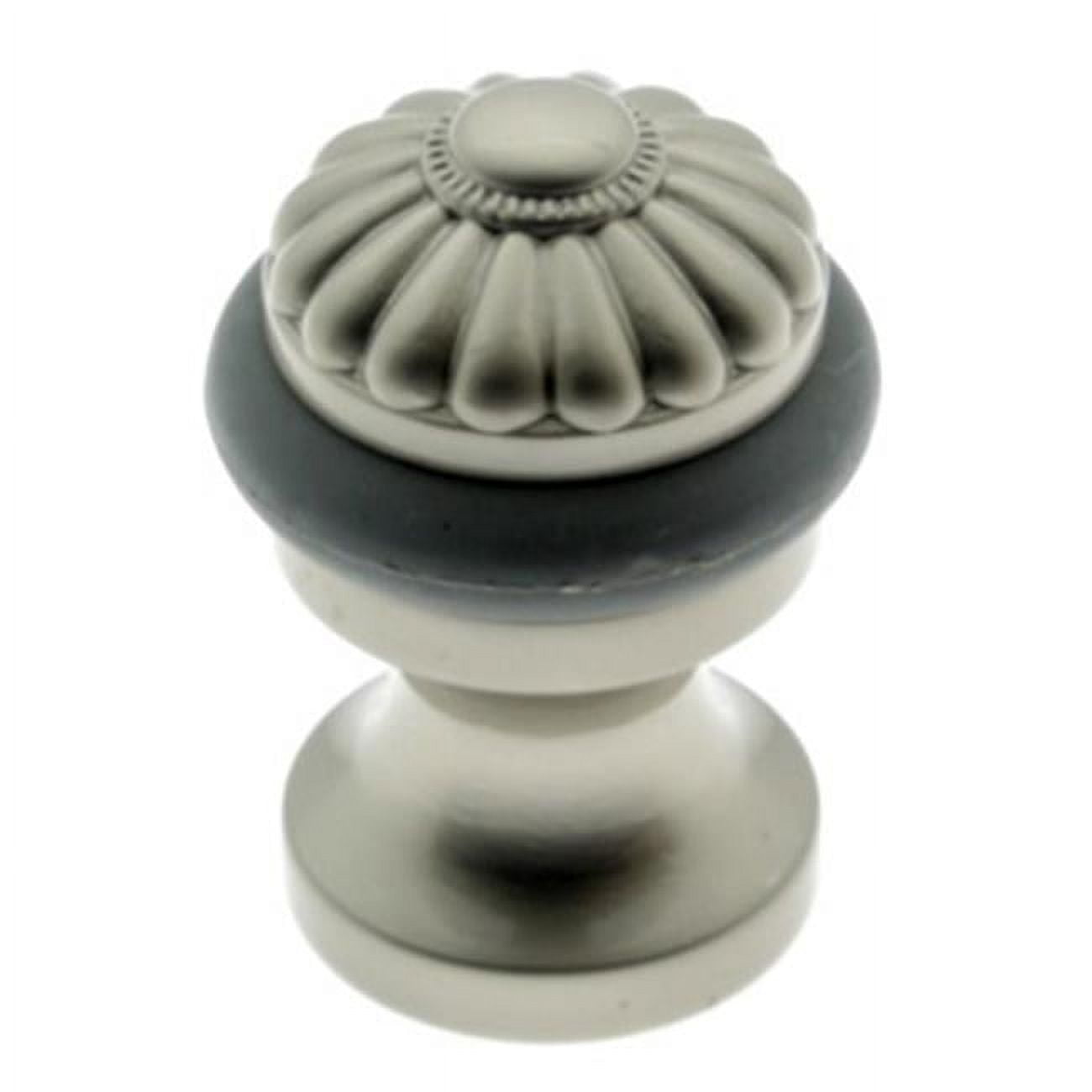 Solid Brass Melon Bullet Floor Door Stop in Satin Nickel Solid Brass Melon Bullet Floor Door Stop in Satin Nickel