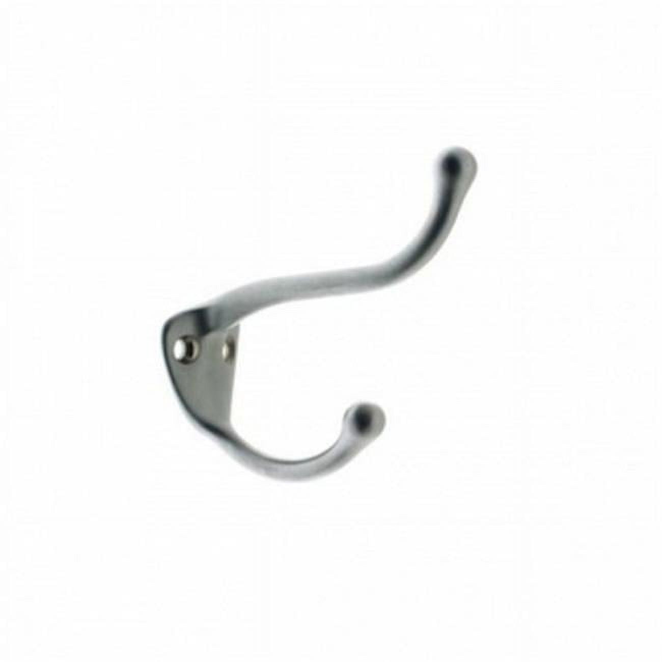 Satin Brass Wall-Mounted Coat and Hat Hook