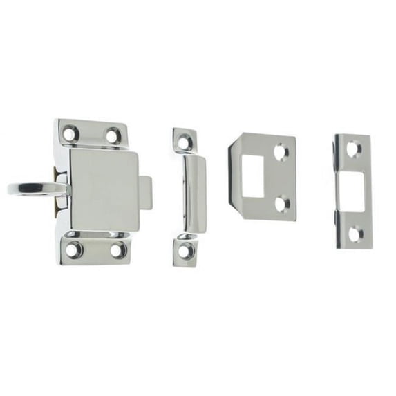 Idh by St. Simons 21006-026 Solid Brass Transom Catch, Polished Chrome
