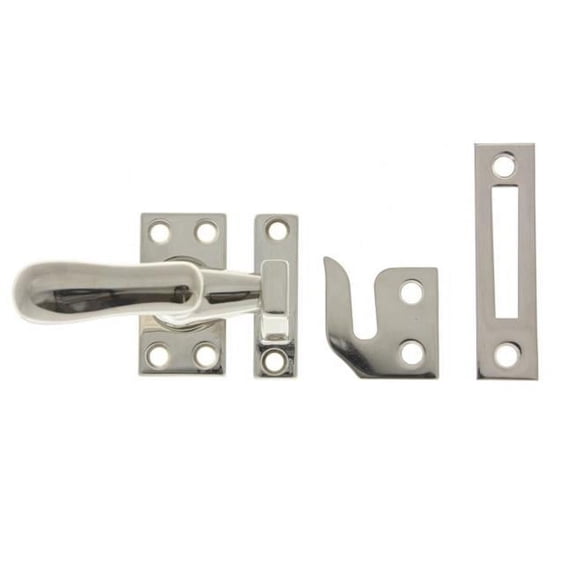 Idh by St. Simons 21014-014 Solid Brass Large Casement Fastener, Bright Nickel