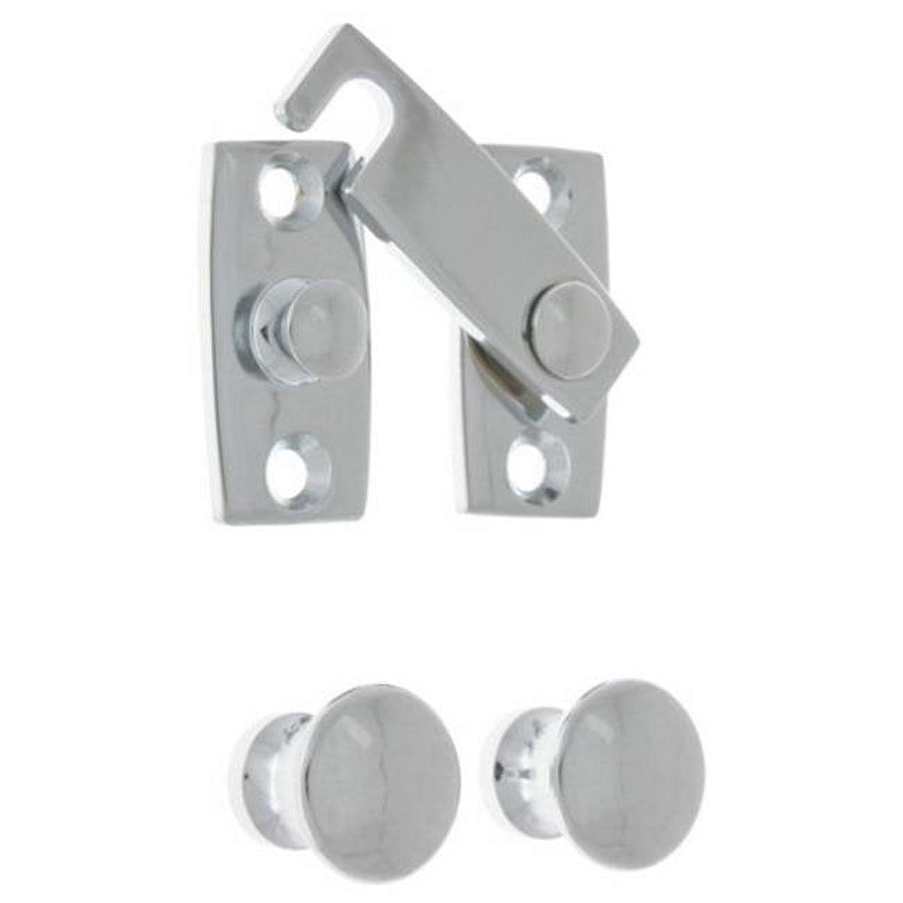 Polished Chrome Solid Brass Colonial Shutter Bar Kit