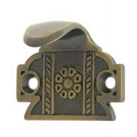Idh by St. Simons 21050-005 Solid Brass Heavy Duty Ornamental Sunburst Sash Lift, Antique Brass