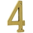 thumbnail image 1 of Idh by St. Simons 23204-003 Solid Brass House Number 4, Polished Brass - 6 in., 1 of 1