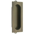 thumbnail image 1 of Idh by St. Simons 25400-005 Solid Brass Rectangular Flush Door Pull, Antique Brass, 1 of 1