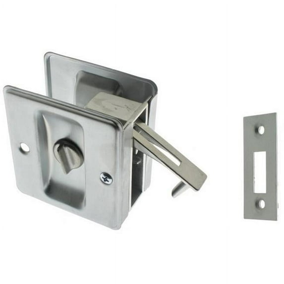 Idh by St. Simons 25411-26D Solid Brass Pocket Privacy Pull, Satin Chrome