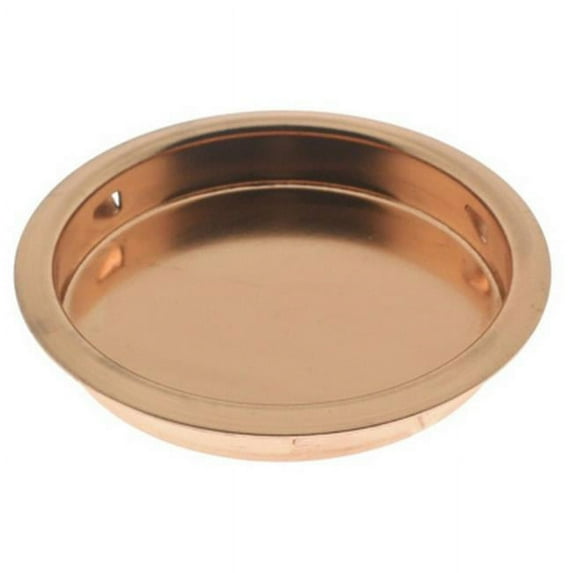 Idh by St. Simons 25420-008 Solid Brass Round Flush Pull, Bright Copper