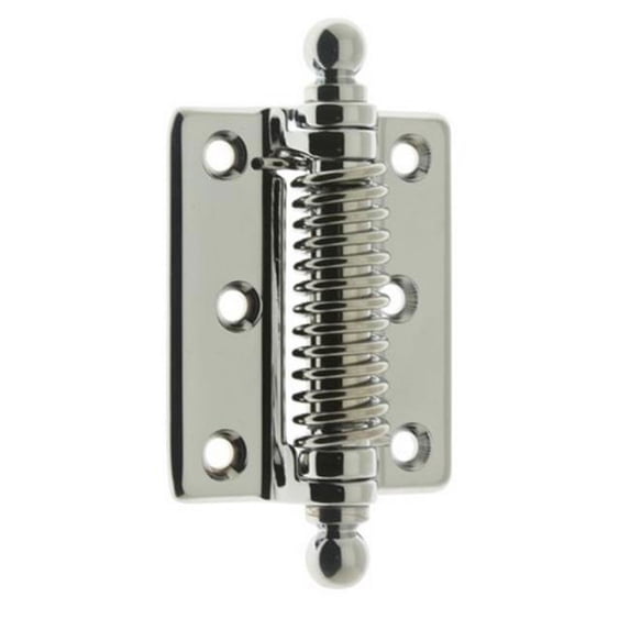Idh by St. Simons 80360-026 Solid Brass Heavy Duty Spring Screen Door Hinges with Ball Finials, Polished Chrome