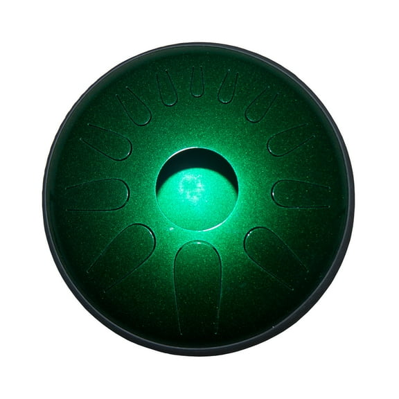 Idiopan Domina Pro 12-Inch 12-Note Tunable Steel Tongue Drum - Emerald Green